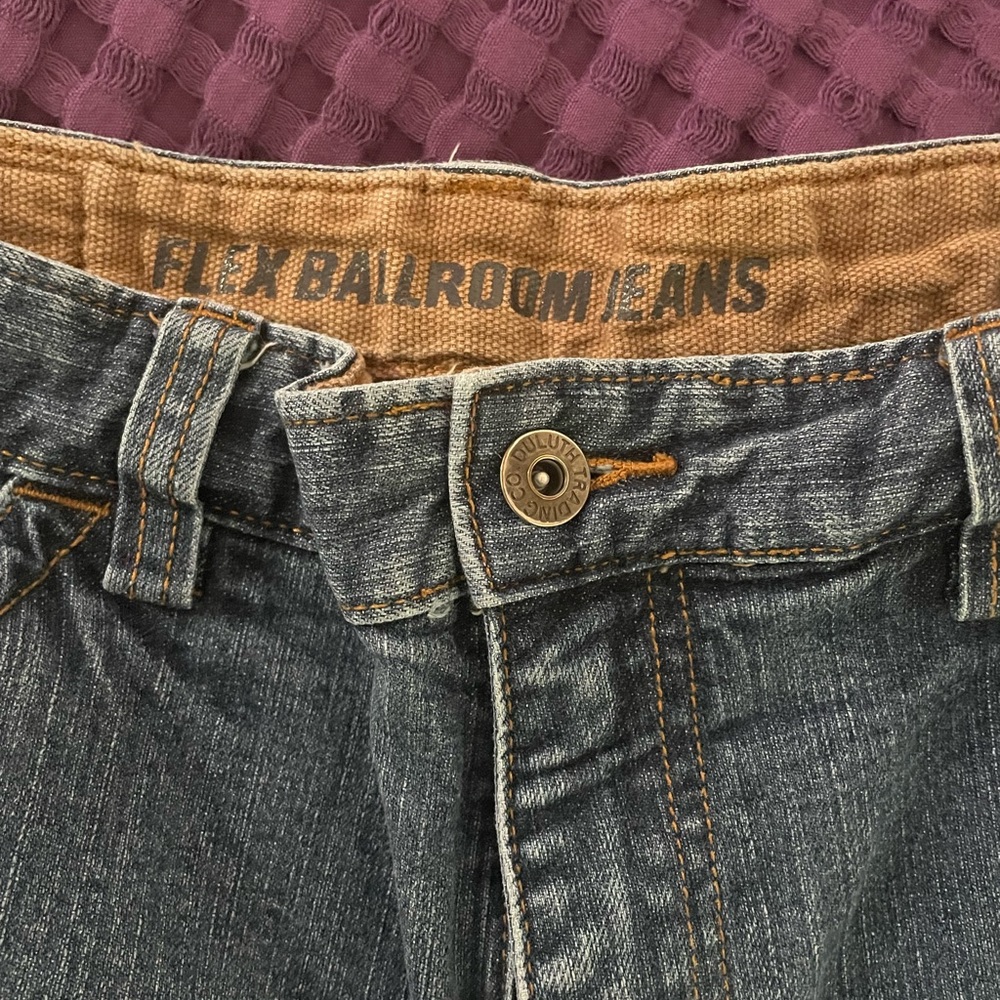 Duluth Trading Co. Men’s Flex Ballroom Blue Denim Jeans Straight Size 34X32